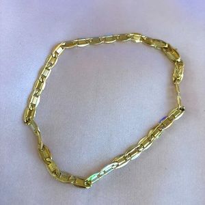 Gold plated figaro bracelet